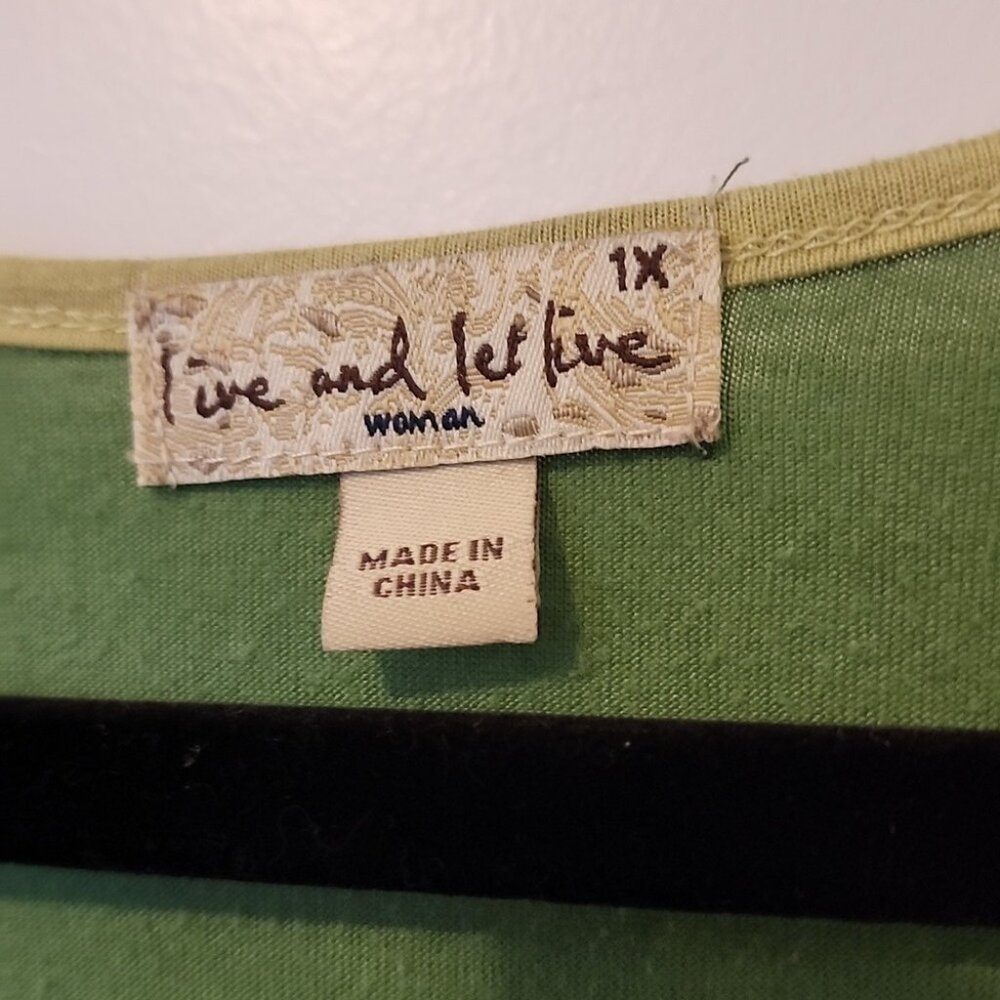 Live And Let Live Womens Blouse Size 1x - Picture 3 of 6